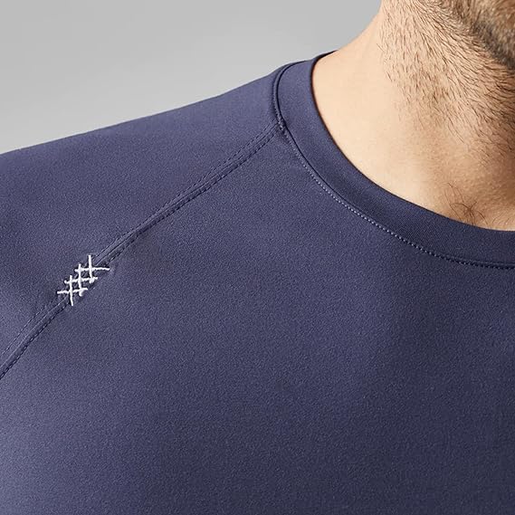 Navy Quick Dry Mens Gym Shirts - Image 2